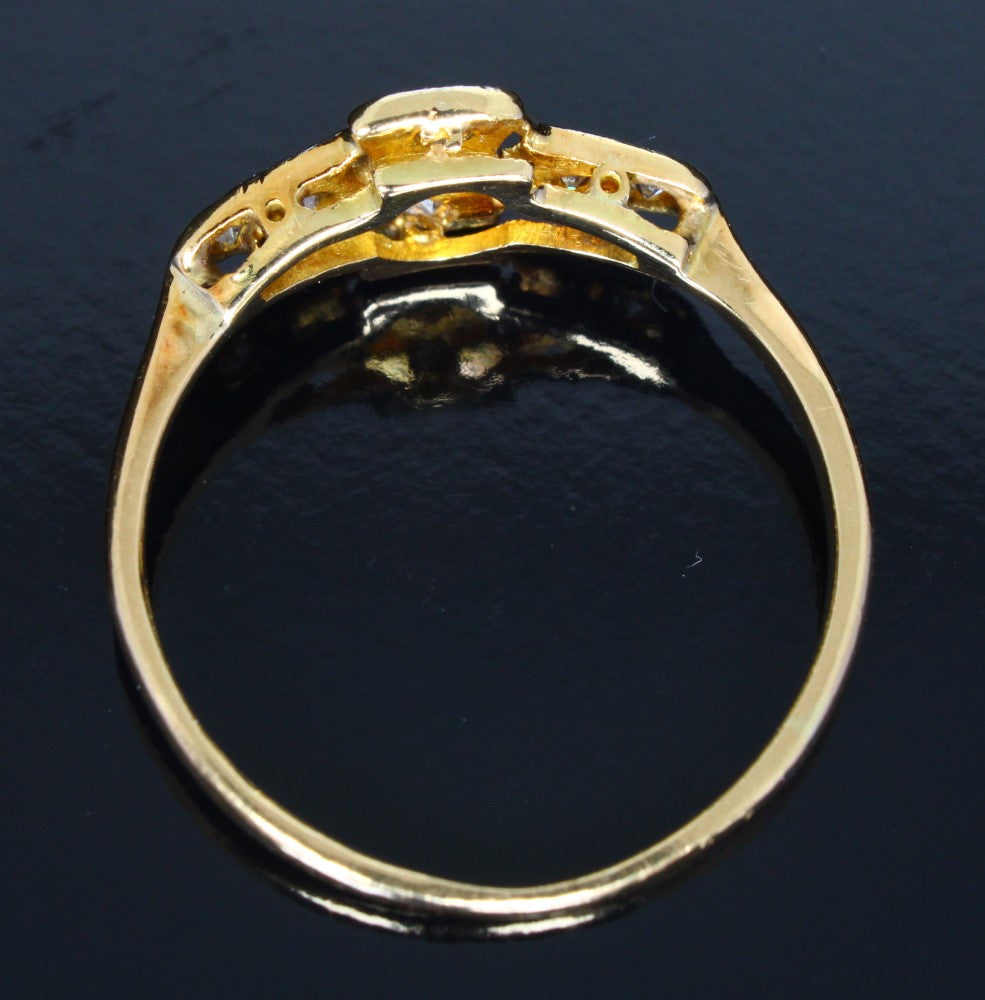 Antique Diamond Cluster Engagement Ring Edwardian Period 1901-1911 - fk gems
