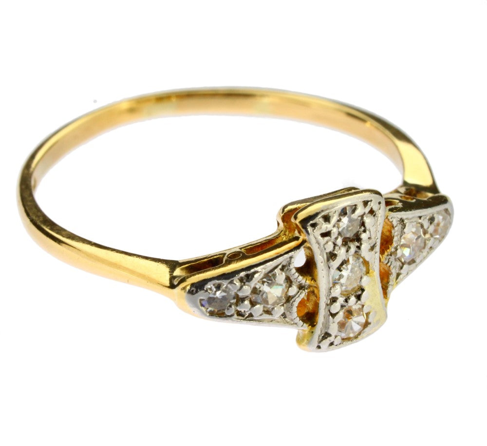 Antique Diamond Cluster Engagement Ring Edwardian Period 1901-1911 - fk gems