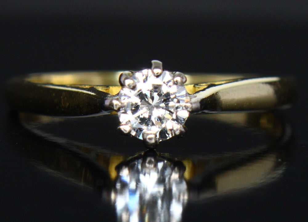 Stunning Diamond Solitaire Engagement Ring - Classic Women's Engagement Jewelry - fk gems