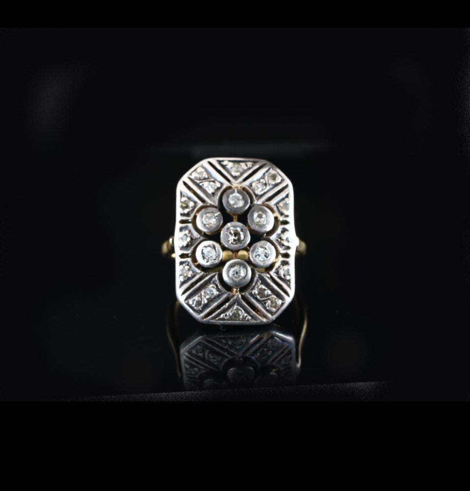 Vintage Platinum Diamond Ring c1960s - fk gems