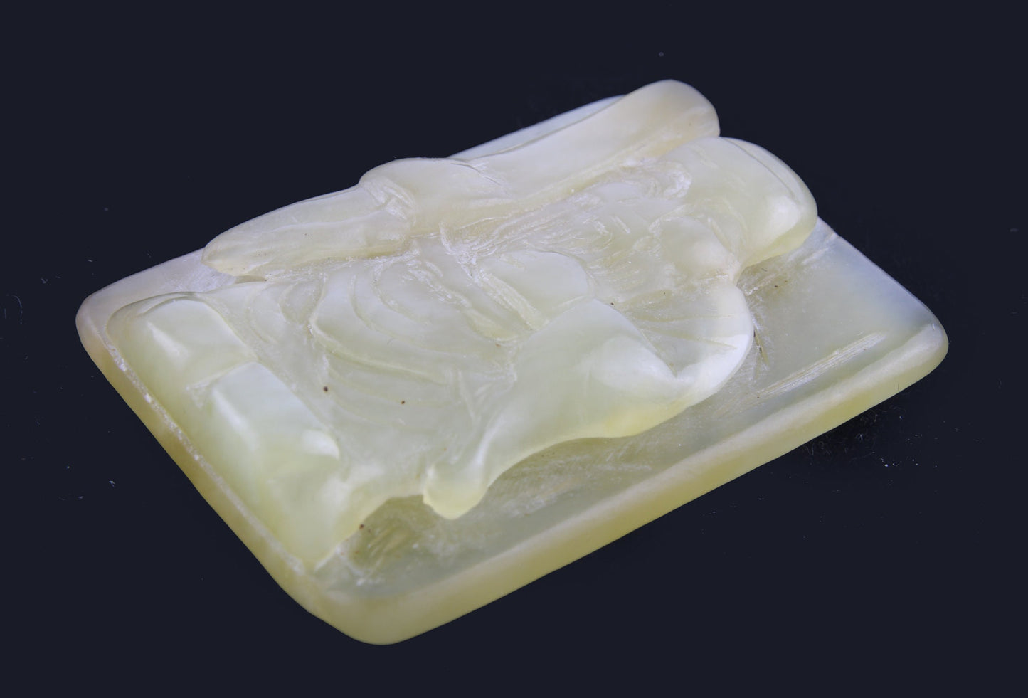 Antique Chinese Celadon Jade Pendant - fk gems