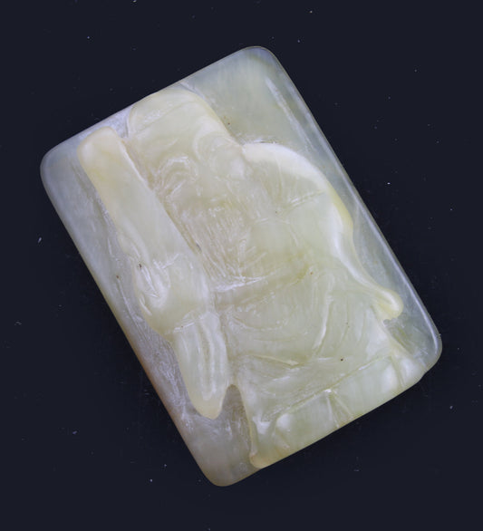 Antique Chinese Celadon Jade Pendant - fk gems