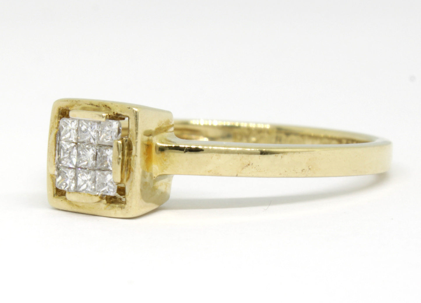 Vintage Diamond Cluster Engagement Ring - fk gems