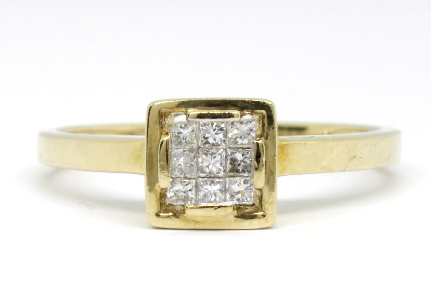 Vintage Diamond Cluster Engagement Ring - fk gems