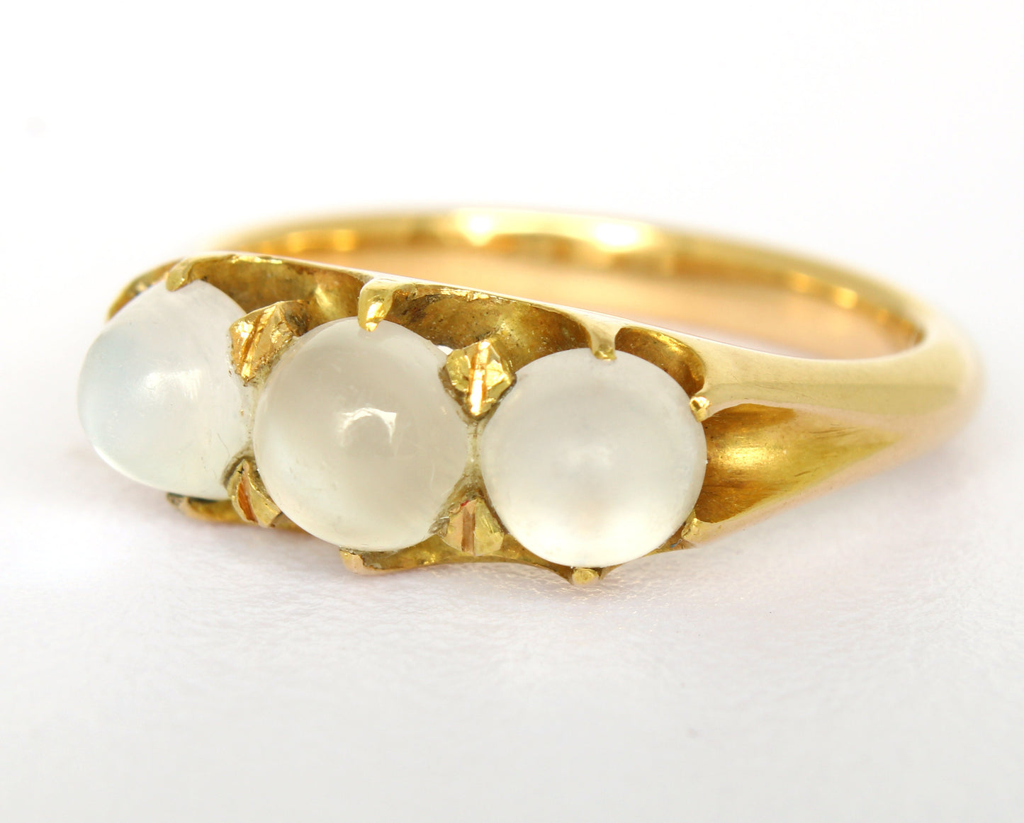 Antique Moonstone Gold Ring Size 5 US (K UK) - fk gems