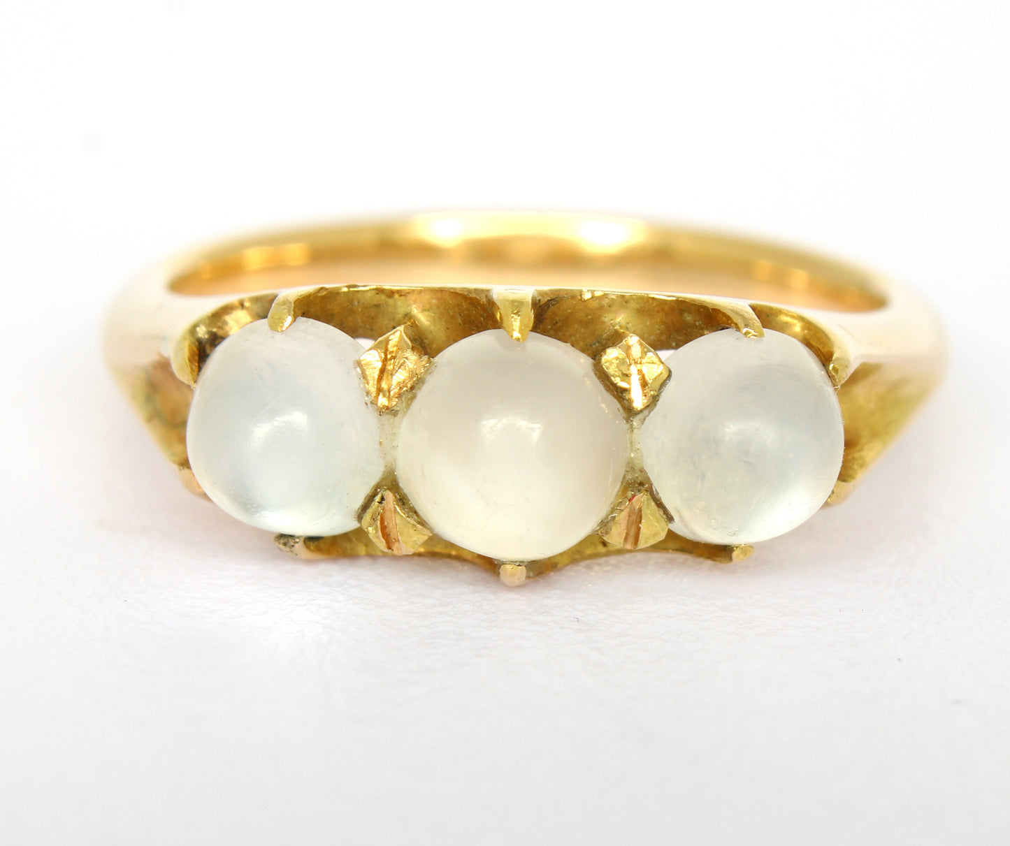 Antique Moonstone Gold Ring Size 5 US (K UK) - fk gems