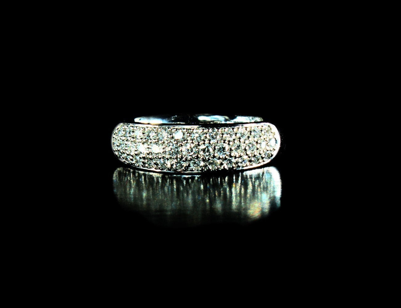 Diamond Engagement Ring in Platinum size 7 US, N UK - fk gems