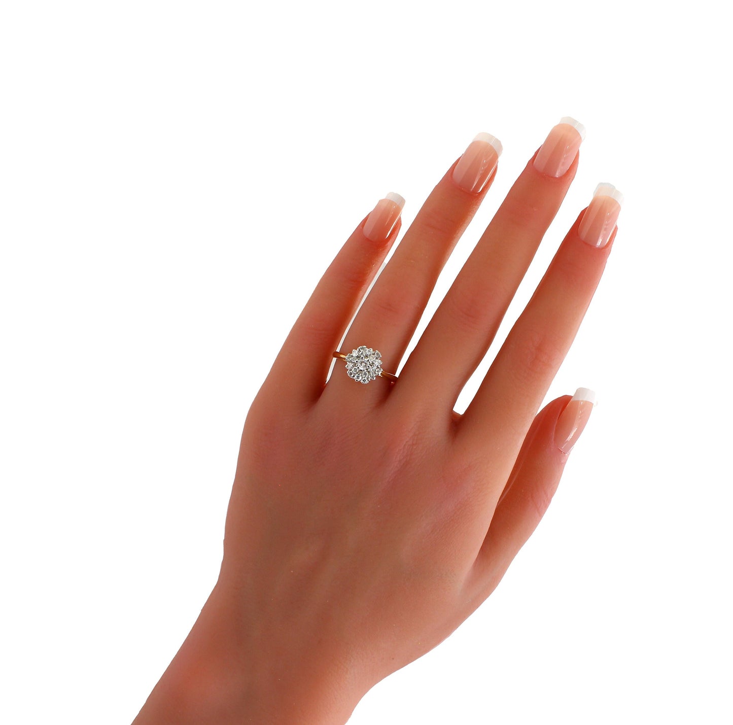 Vintage 18k White Gold Diamond Engagement Ring size 6.25 US, M1/2 UK Crafted in Dublin in 1967 - fk gems