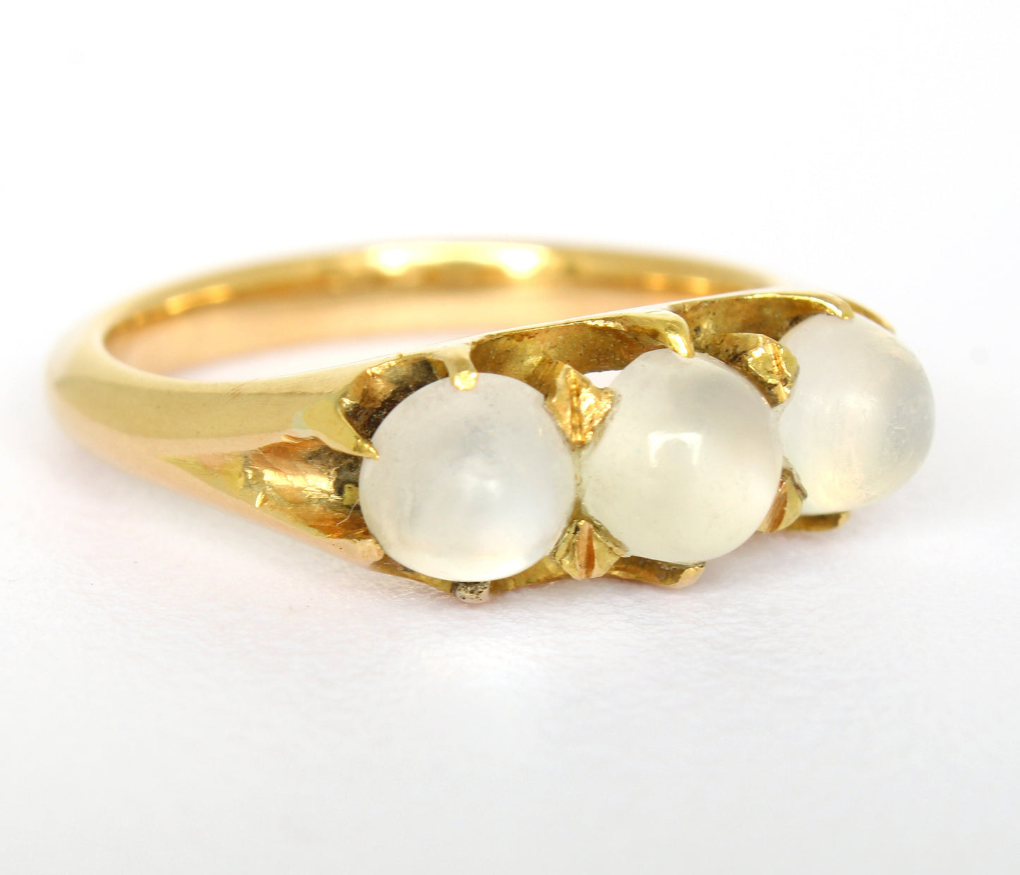 Antique Moonstone Gold Ring Size 5 US (K UK) - fk gems