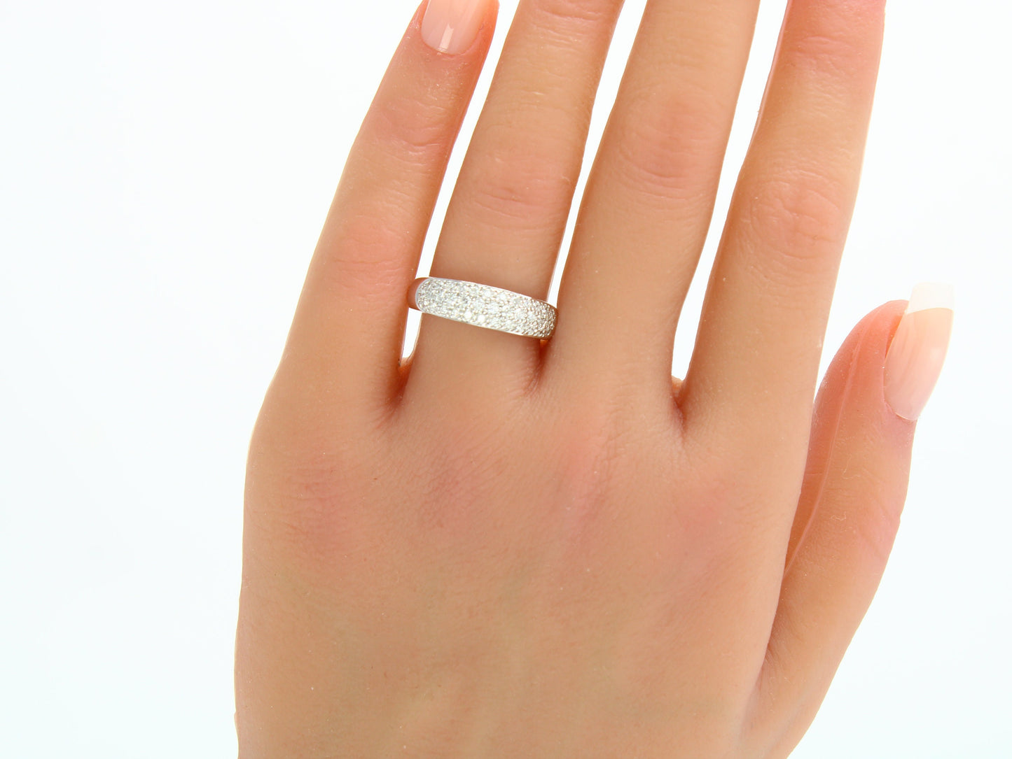 Diamond Engagement Ring in Platinum size 7 US, N UK - fk gems