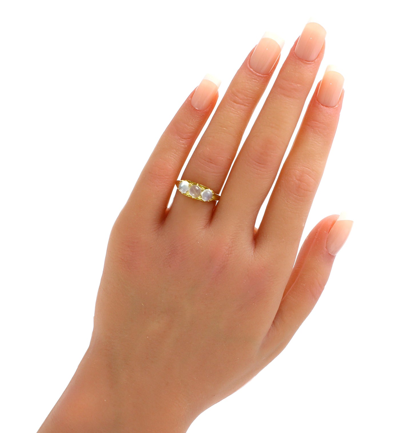 Antique Moonstone Gold Ring Size 5 US (K UK) - fk gems