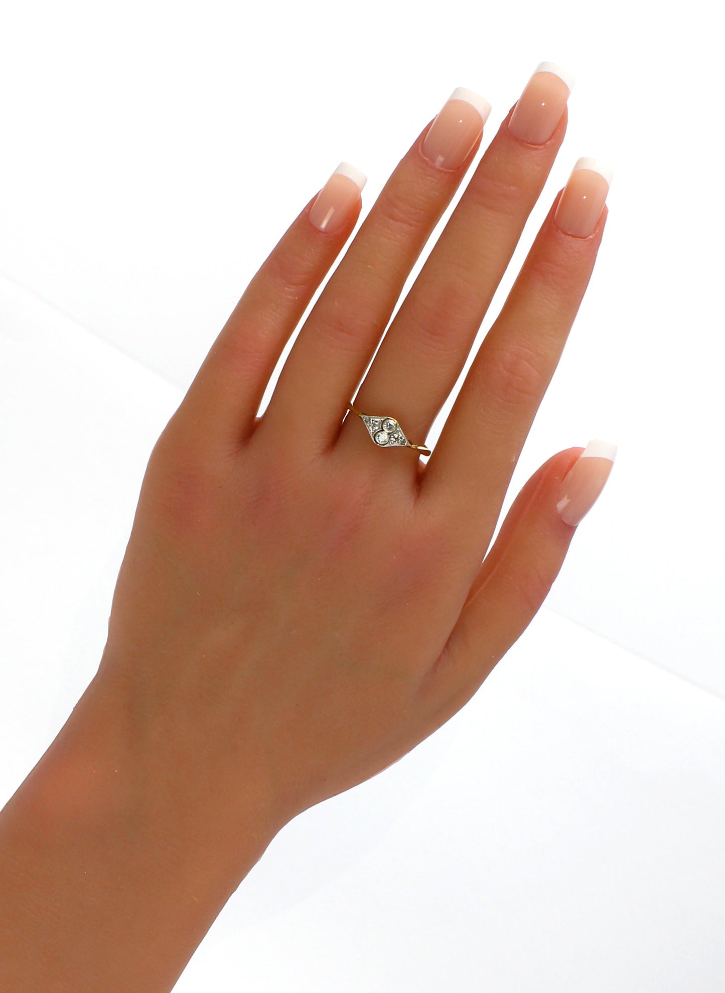 Art Deco Diamond Engagement Ring | 1920s toi et moi Diamond Ring - fk gems