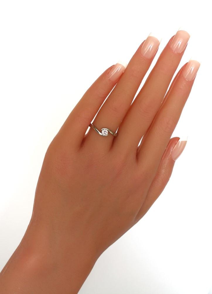 Diamond Solitaire Engagement Ring in Platinum - fk gems