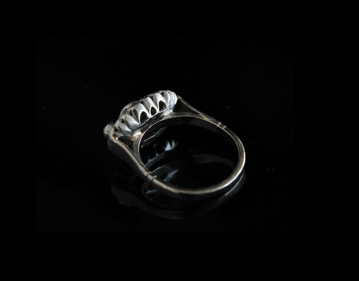 Vintage Platinum Diamond Engagement Ring, Natural Diamonds Dress Ring, Band Size 5 US, J UK - fk gems
