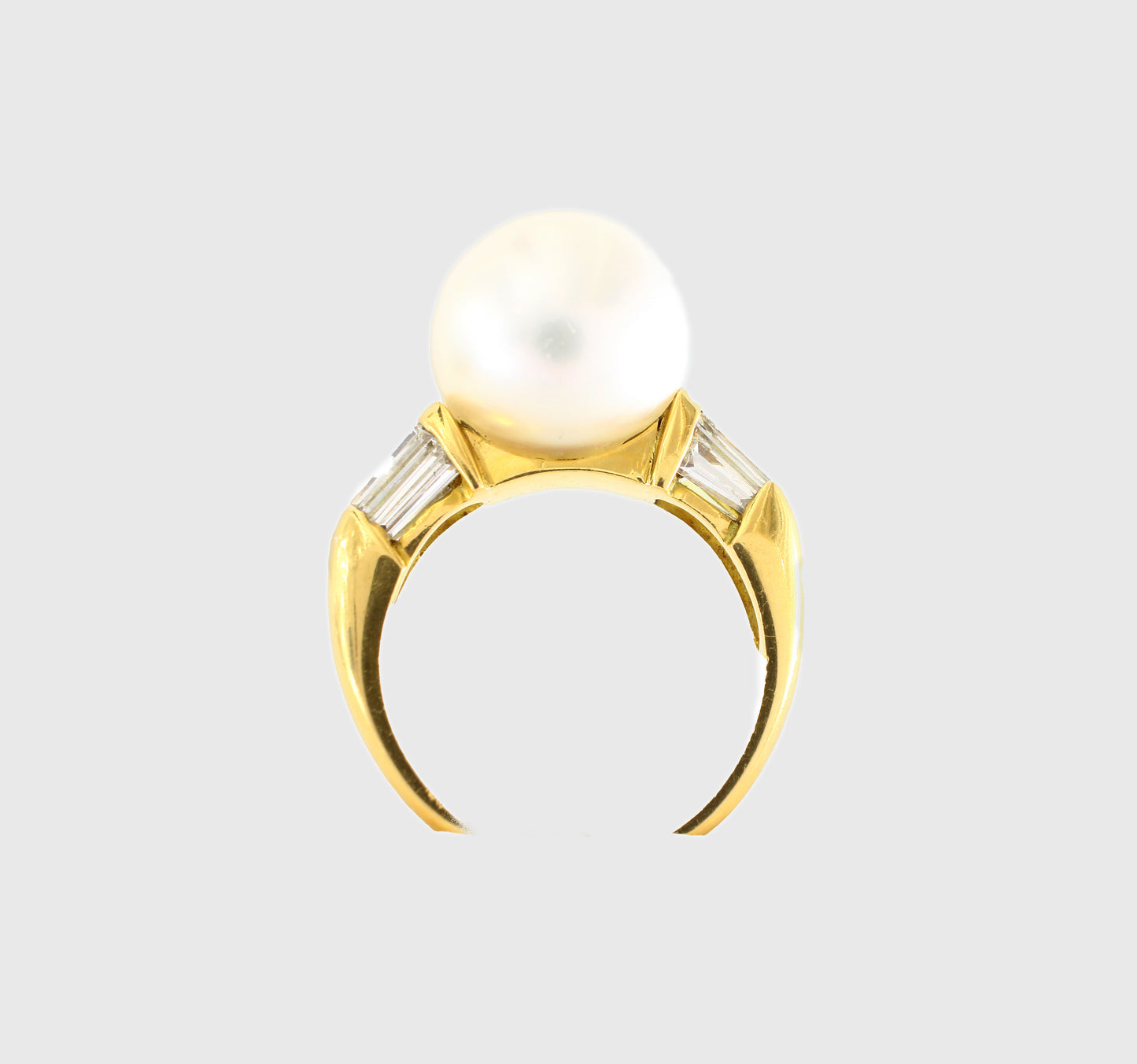 Vintage 18k Gold Pearl Cocktail Ring - fk gems