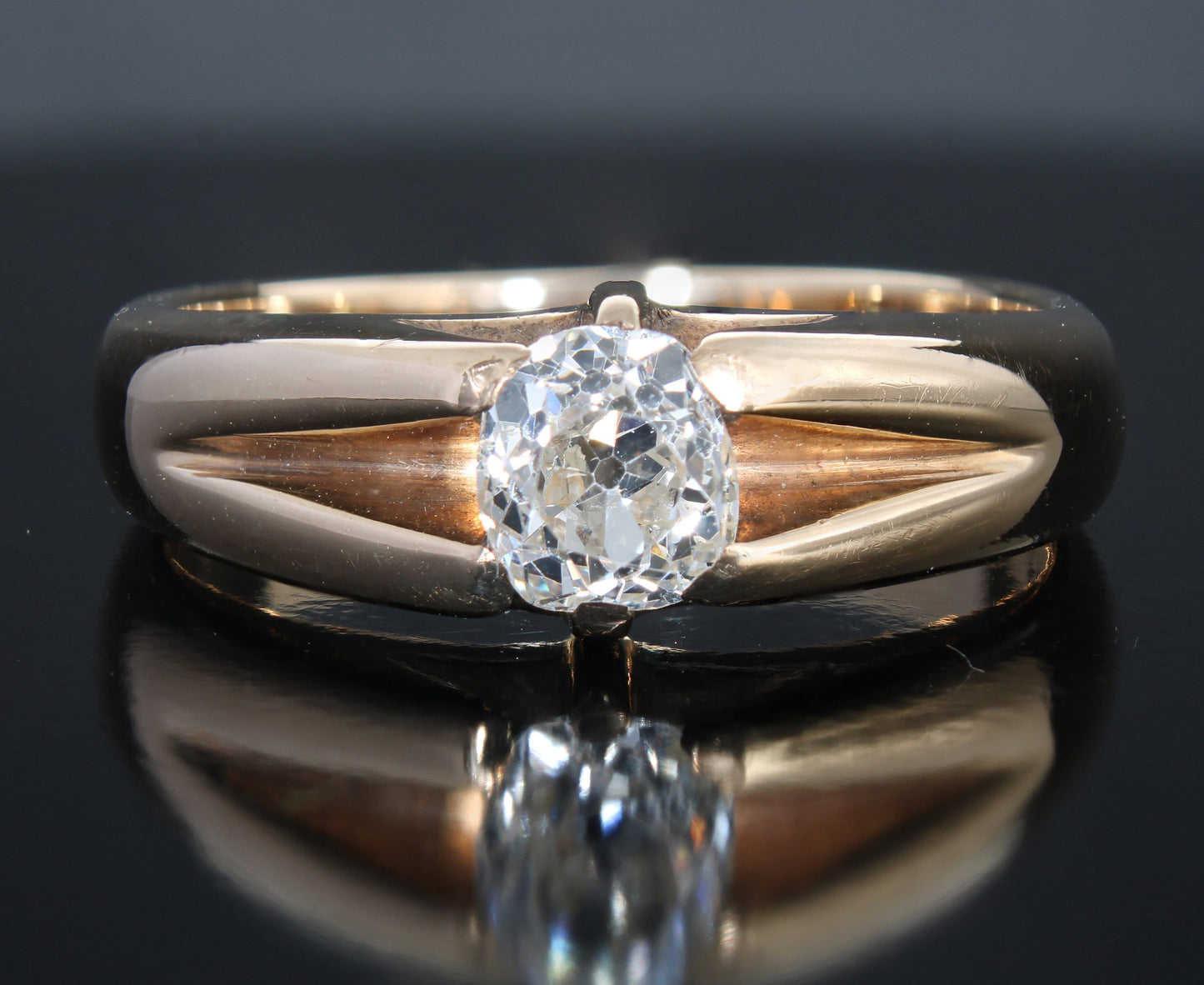 Art Deco Old Cut Diamond Solitaire Engagement Ring