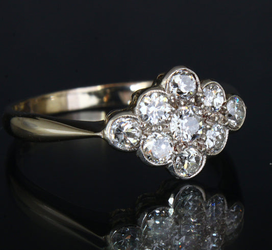 Antique Diamond daisy Engagement Ring