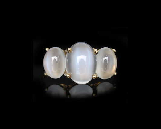 Moonstone Gold Ring Size 7 US (N 1/2 UK)